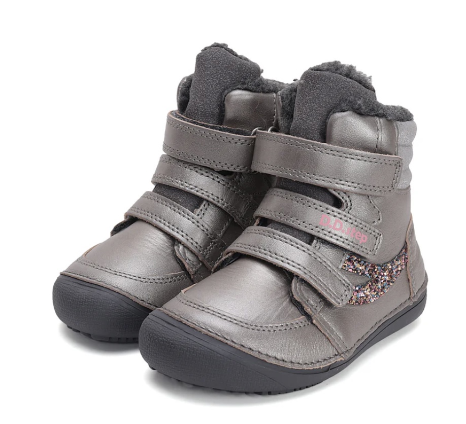 Dívčí barefoot zimní obuv D.D.step W063-42754C