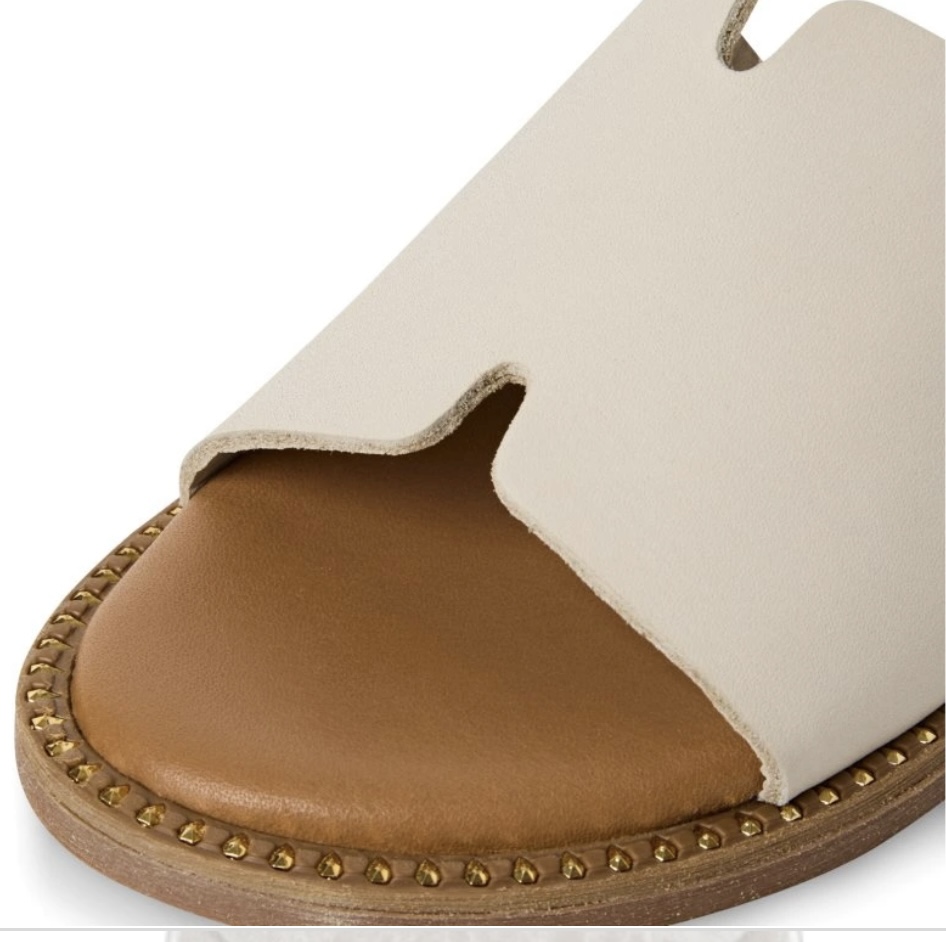 Měkké kožené béžové nazouváky - pantofle TAMARIS 27135