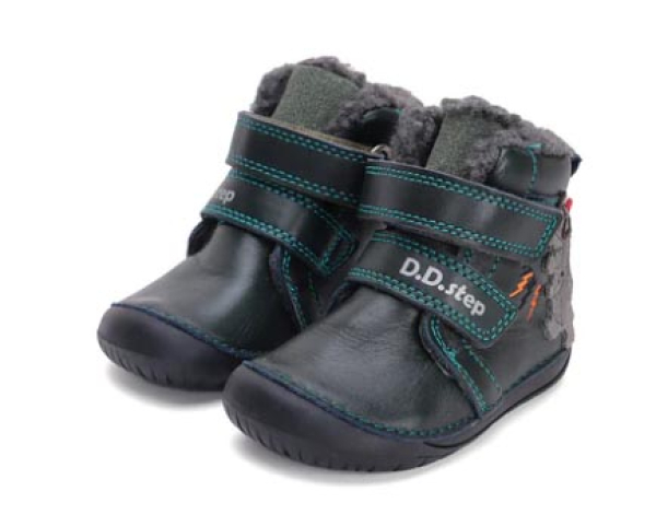 Zelené zimní boty barefoot D.D.step W070-42838A