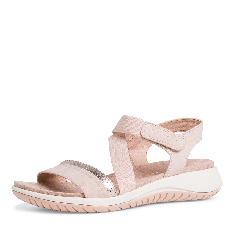 Pohodlné růžové sandály Tamaris 28389