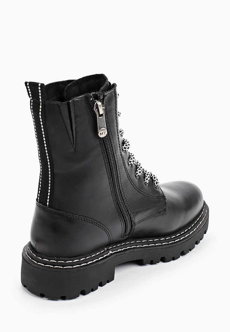 Černá kožená obuv na zavazování Marco Tozzi 26294