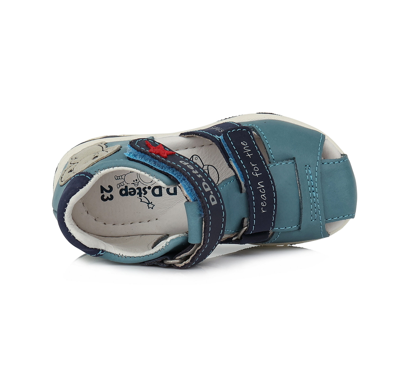 Kožené sandálky modré D.D.step JAC290-982B