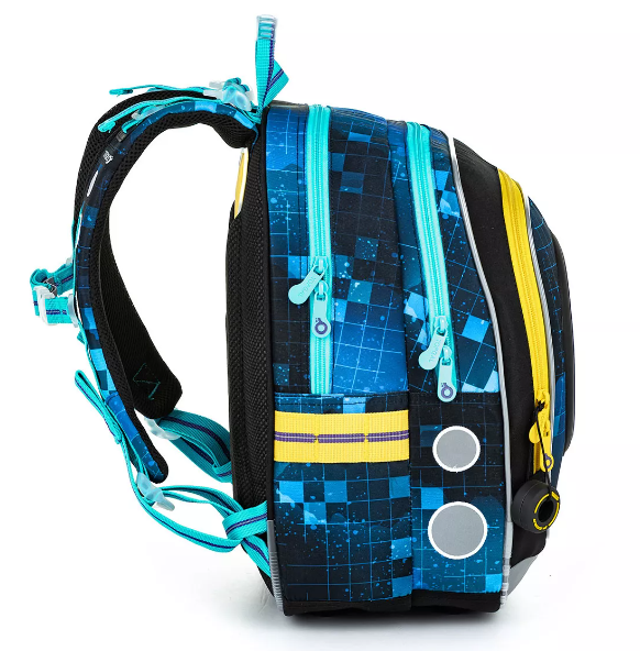 SET Školní batoh s penálem a pláštěnkou TOPGAL ENDY 22013 monster truck