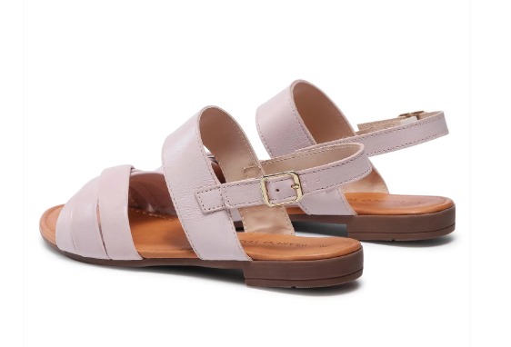 Pohodlné kožené růžové sandály MARCO TOZZI 28156