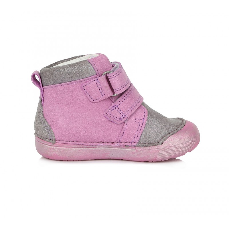 Dívčí kožená kotníková obuv D.D.step A066-732B s kočičkou