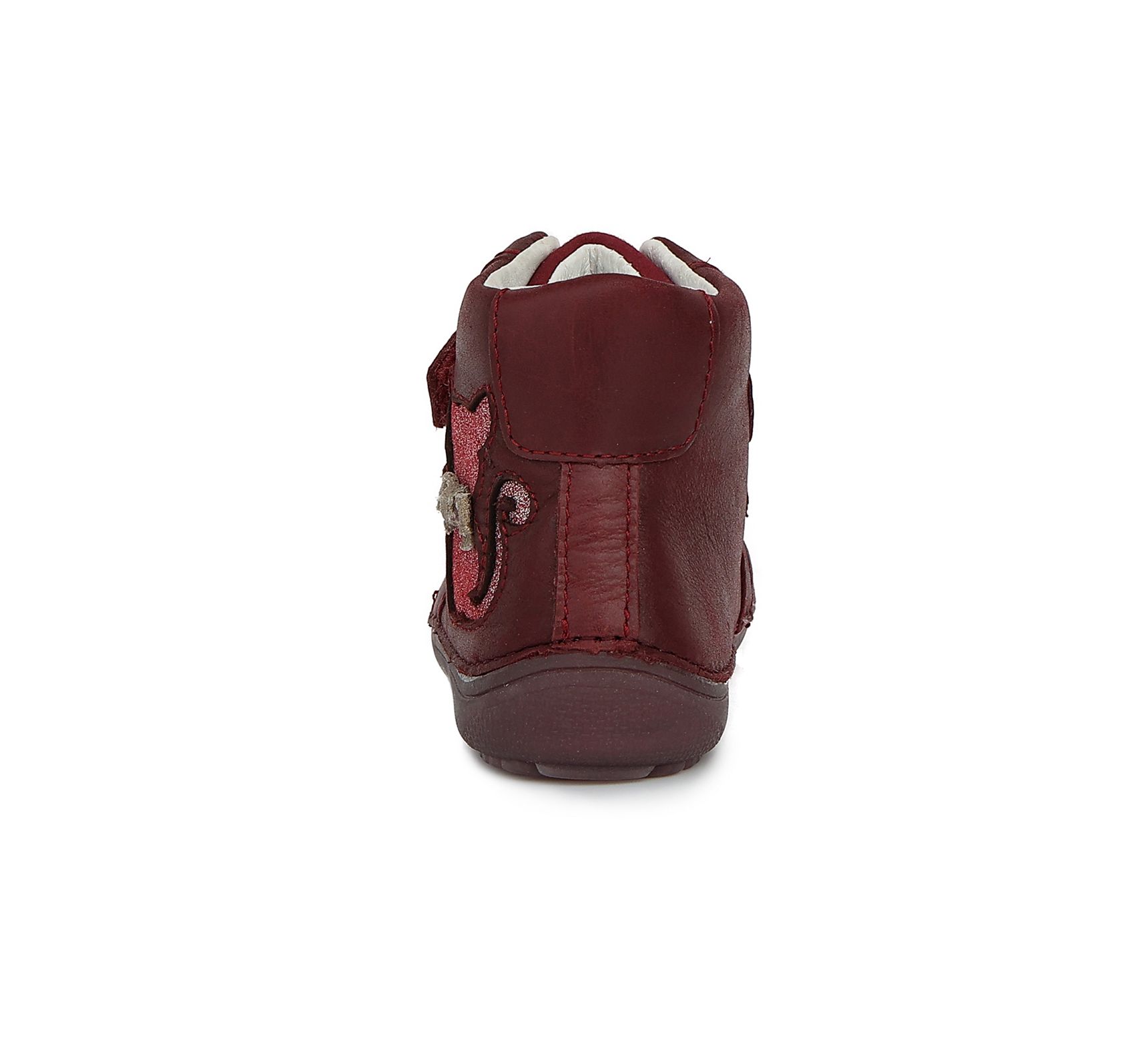 Dívčí kožená kotníková obuv D.D.step barefoot A063-35 s kočičkou