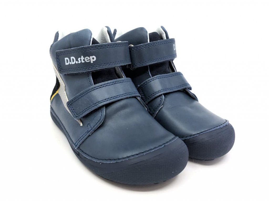 Chlapecká kožená kotníková obuv D.D.step barefoot A063-144