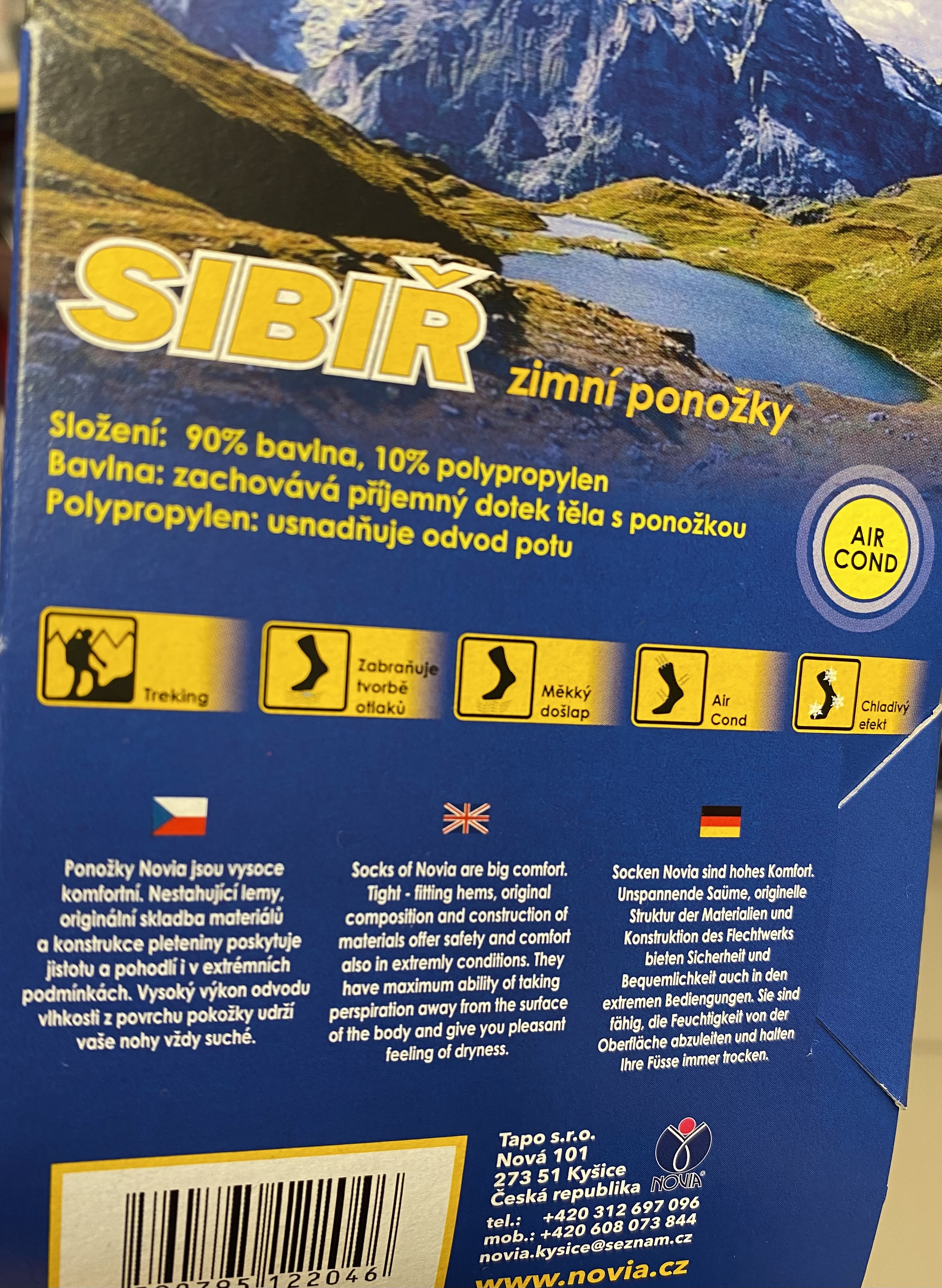 Sibiřky klasik Novia zimní ponožky