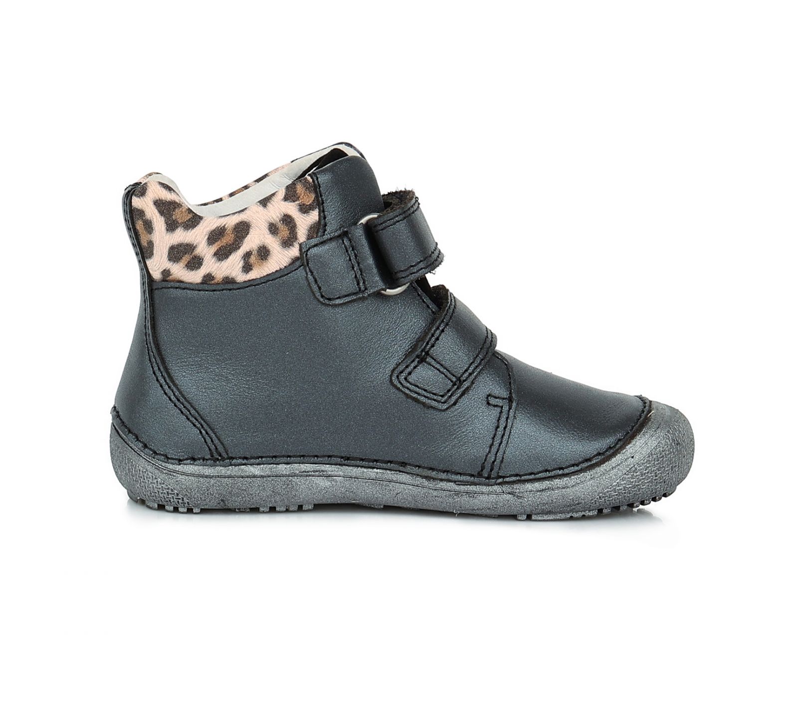 Dívčí kožená kotníková barefoot obuv D.D.step A063-318