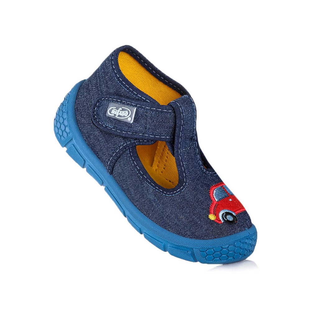 Učící bačkůrky - přezůvky BEFADO 531P099 s autem