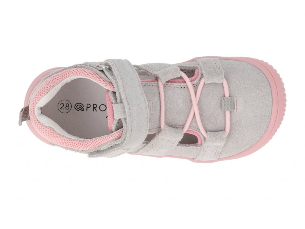 Dívčí barefootové kožené sandálky PROTETIKA KENDY GREY