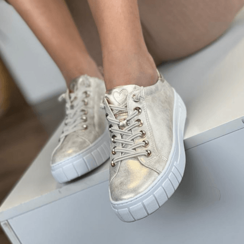 Zlaté tenisky - sneakersy Marco Tozzi 23717