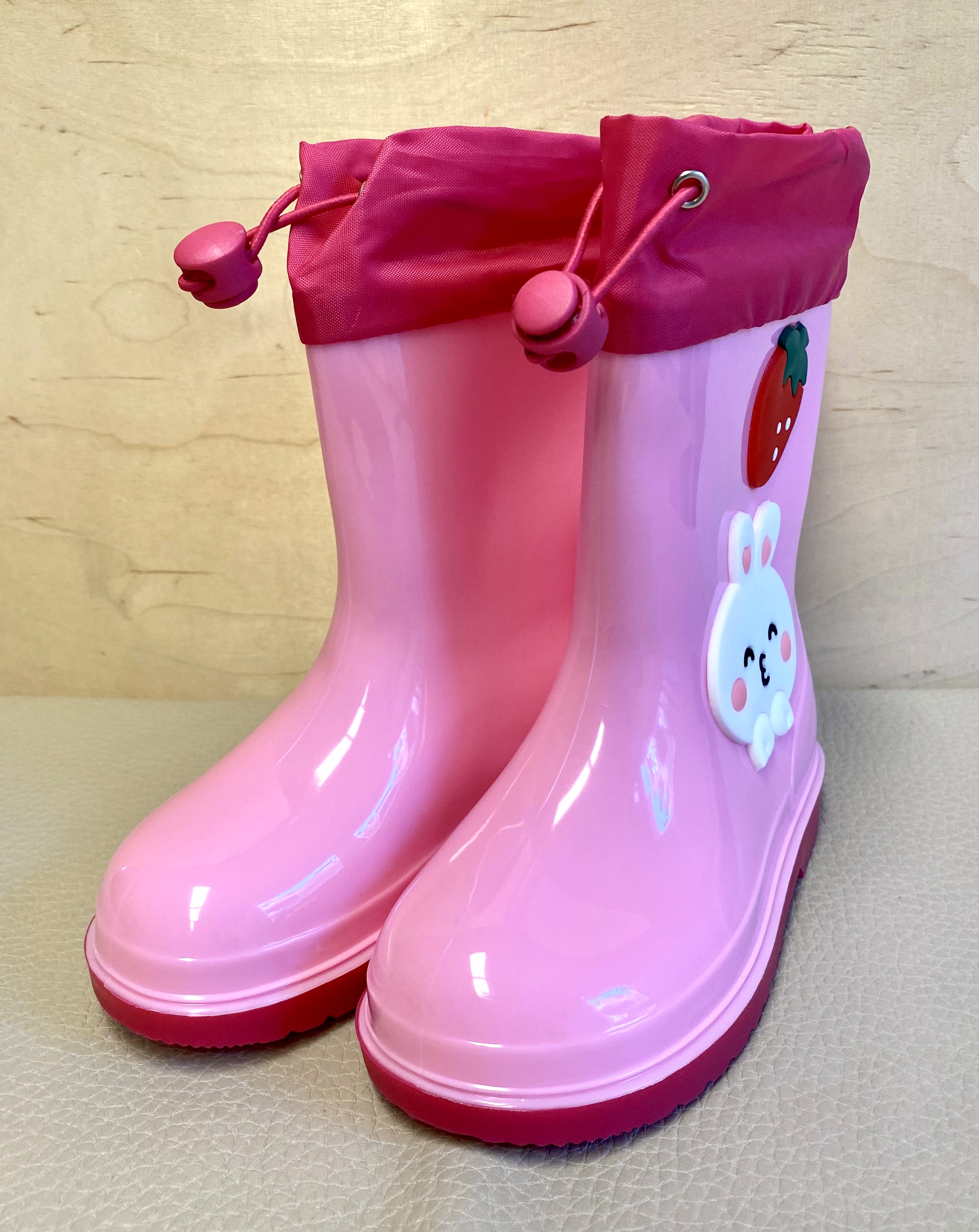 Růžové holínky - gumáky s králíčkem