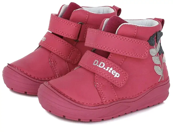 Růžové kotníkové kožené boty D.D.step A071-310A