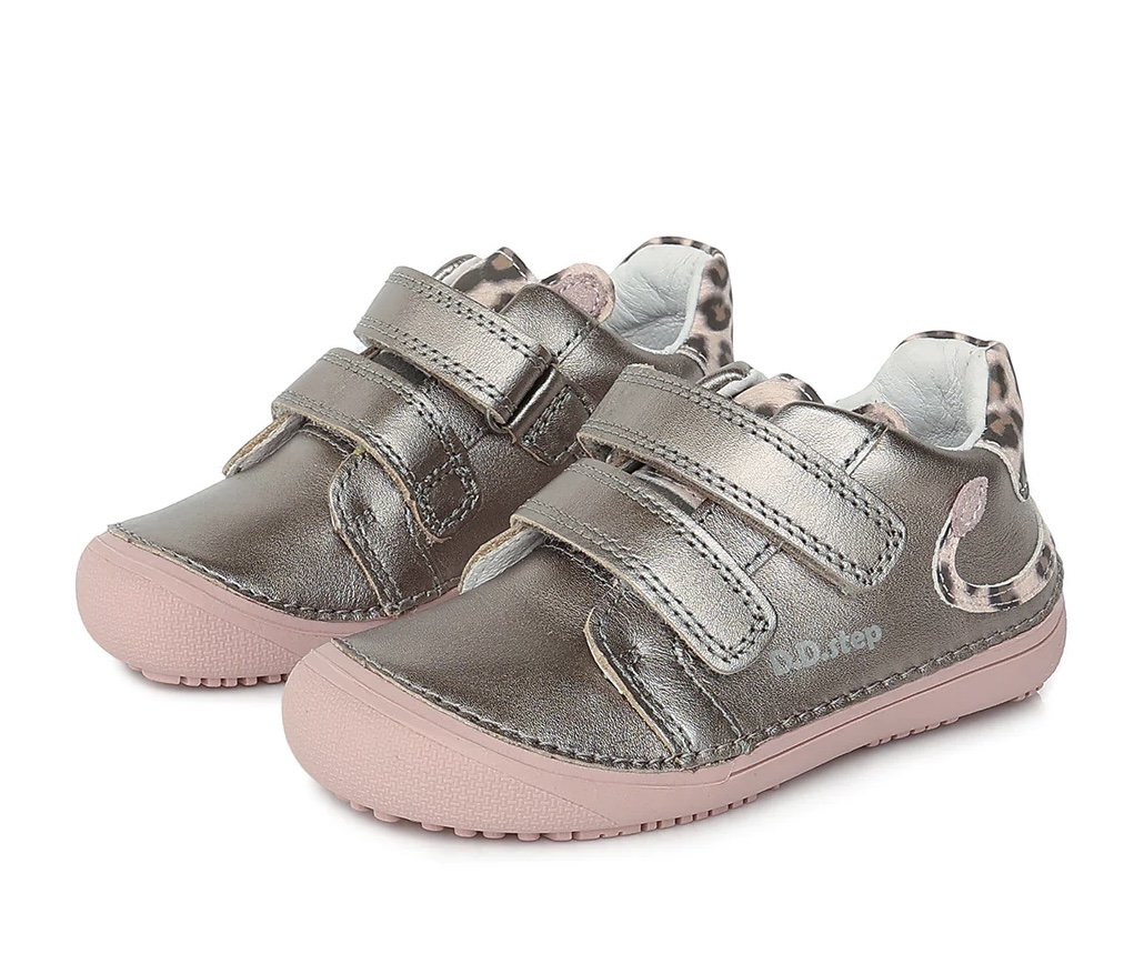 Dívčí barefoot kožená obuv D.D.step S063-395B