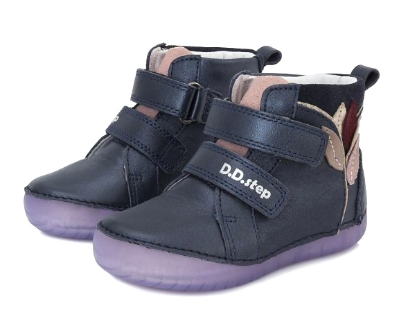 Dívčí kožené kotníkové boty D.D.step A050-339