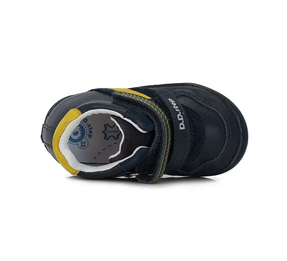 Kotníkové modré kožené boty D.D.step S071-325