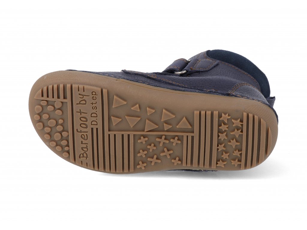 Chlapecká barefoot kotníková kožená obuv D.D.step A063-363