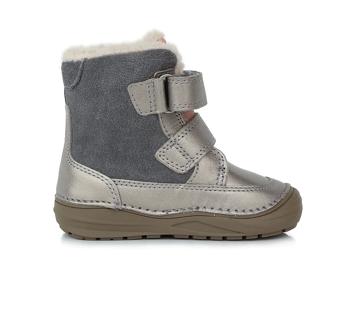 Dívčí zimní obuv D.D.step W071-364A s kytičkou
