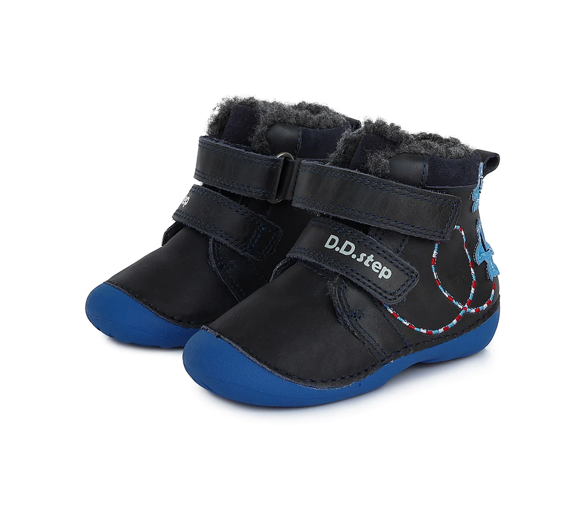 Zimní chlapecká kožená obuv D.D.step W015-376