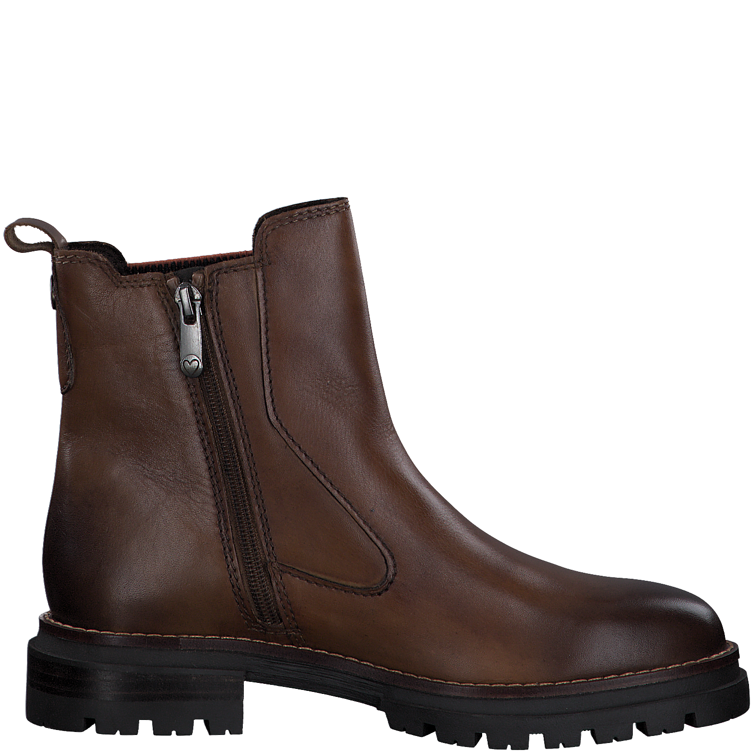 Hnědá zimní kožená obuv Marco Tozzi 25408