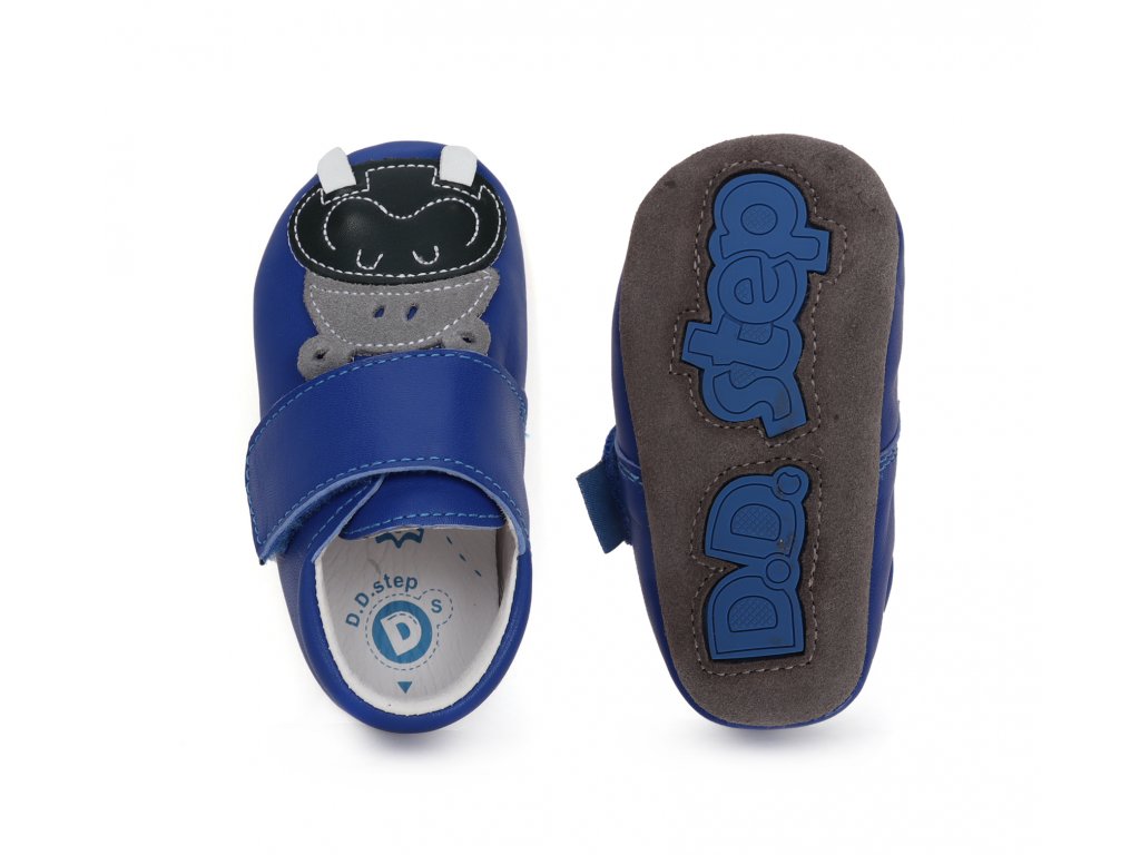 Modré kožené capáčky D.D.step K1596-41650 s hrochem