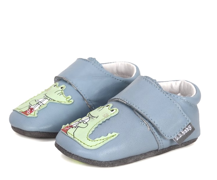 Modré kožené capáčky D.D.step K1596-41603 s krokodýlem