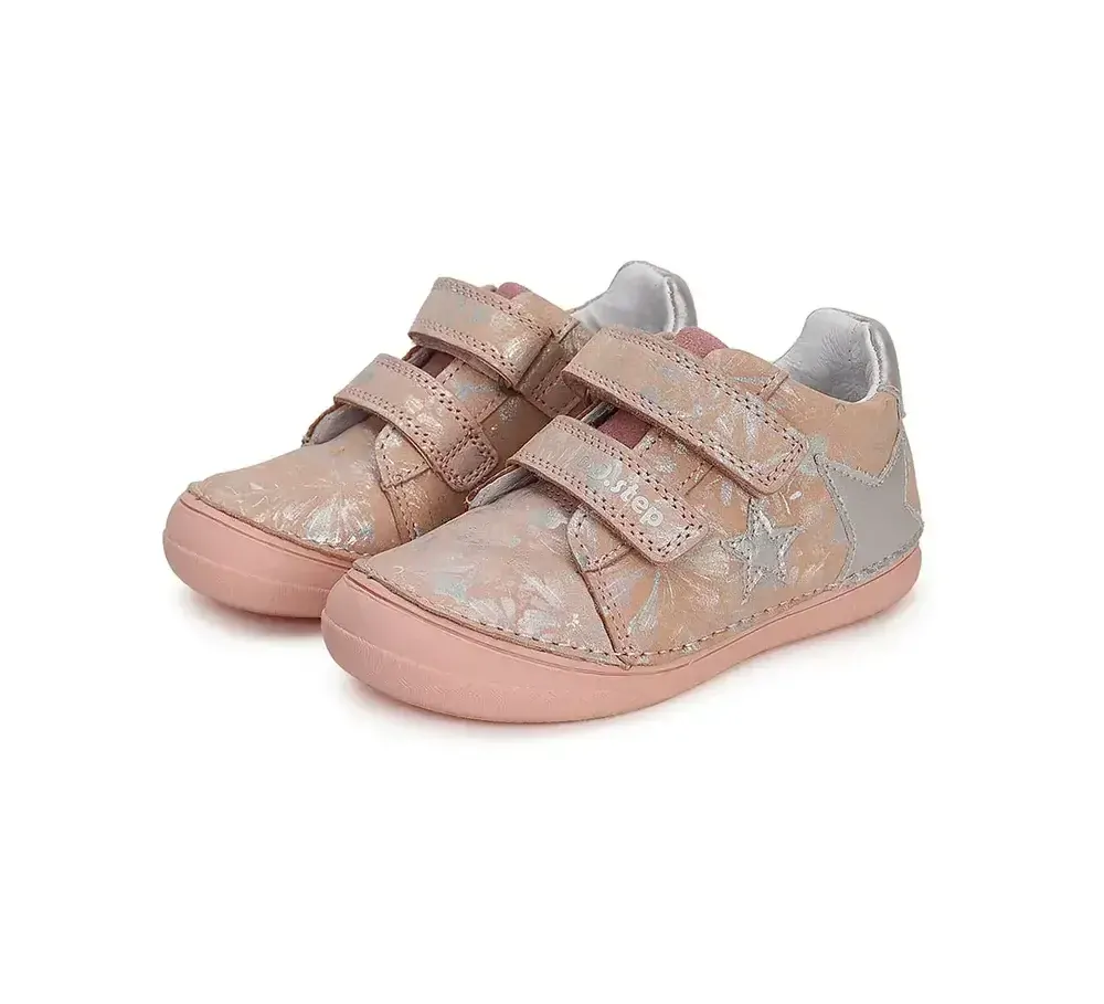 Dívčí růžové kožené boty D.D.step S078-41678A
