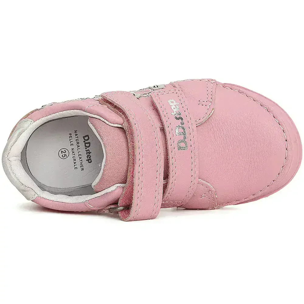 Růžová Kožená obuv D.D.step S040-41475A