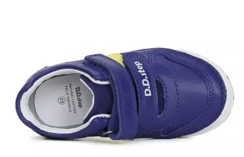 Modrá kožená obuv D.D.step S040-41688A