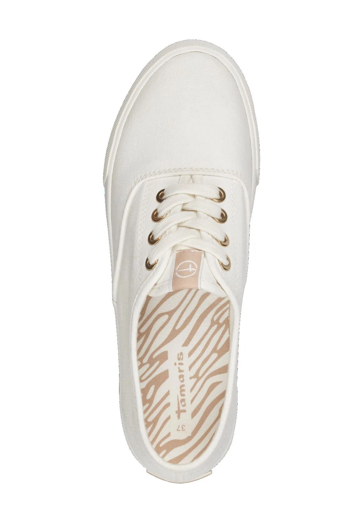 Bílé plátěné tenisky - plátěnky Tamaris 23604