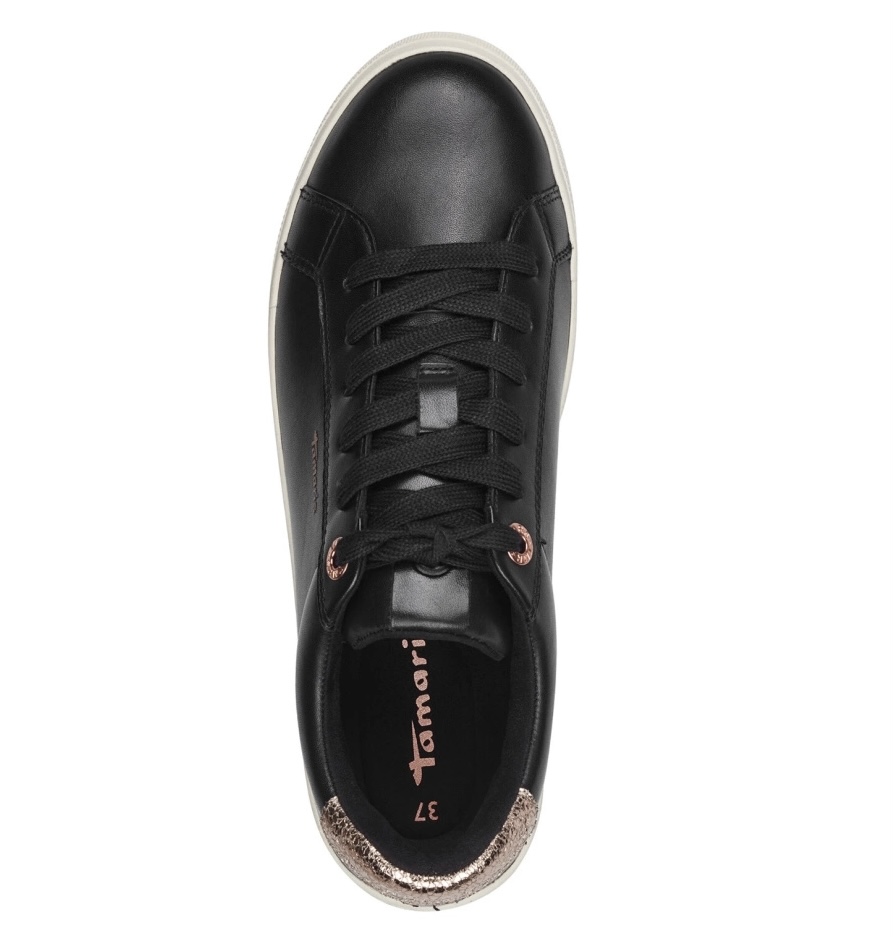  Černé lehké tenisky - sneakery Tamaris 23622