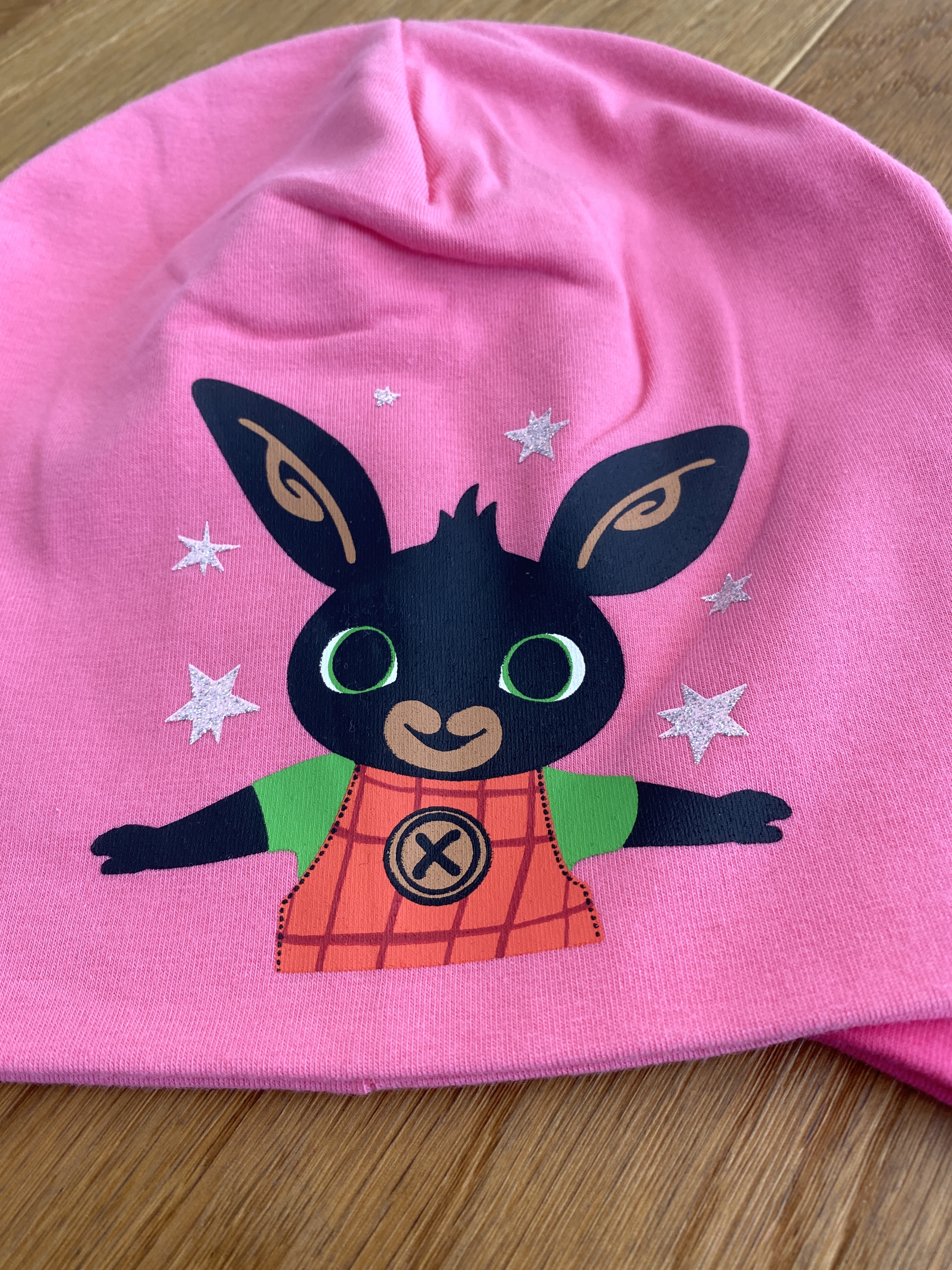 Růžová bavlněná čepice BING