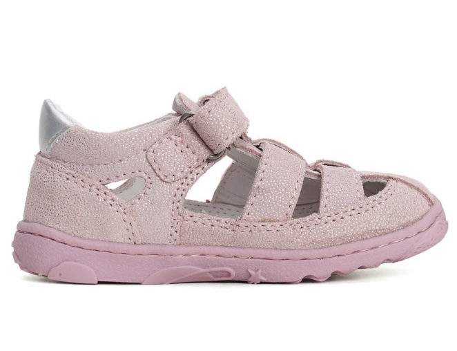 Růžové kožené barefoot sandálky D.D.step G077-41565B