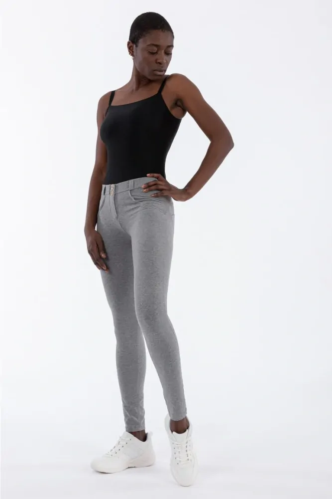 Freddy WR.UP šedé kalhoty skinny, normální pas