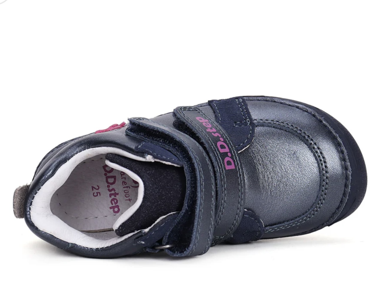 Dívčí kotníkové kožené boty D.D.step A063-42804 barefoot