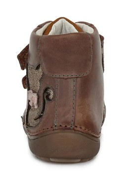 Kožená kotníková obuv D.D.step barefoot A063-35A s kočičkou