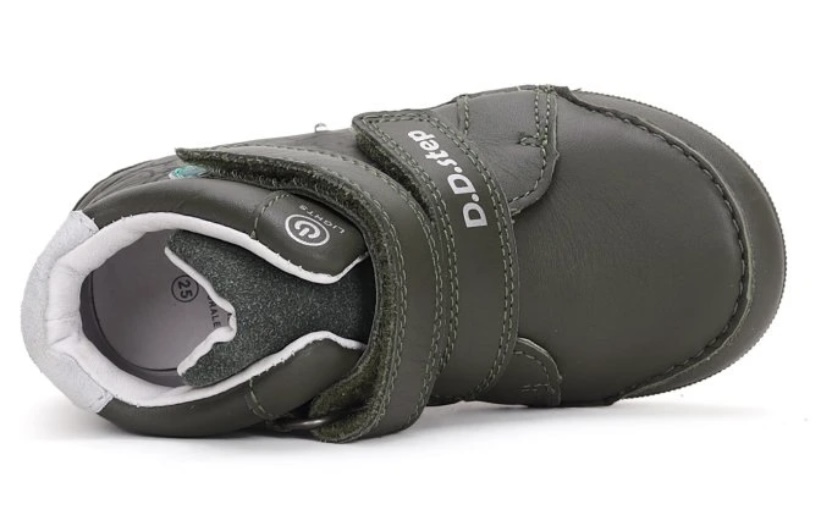 Zelená kožená kotníková obuv D.D.step A068-42418A