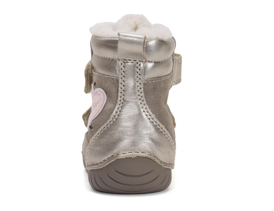 Dívčí zimní kožené blikací boty D.D.step W050-42707D