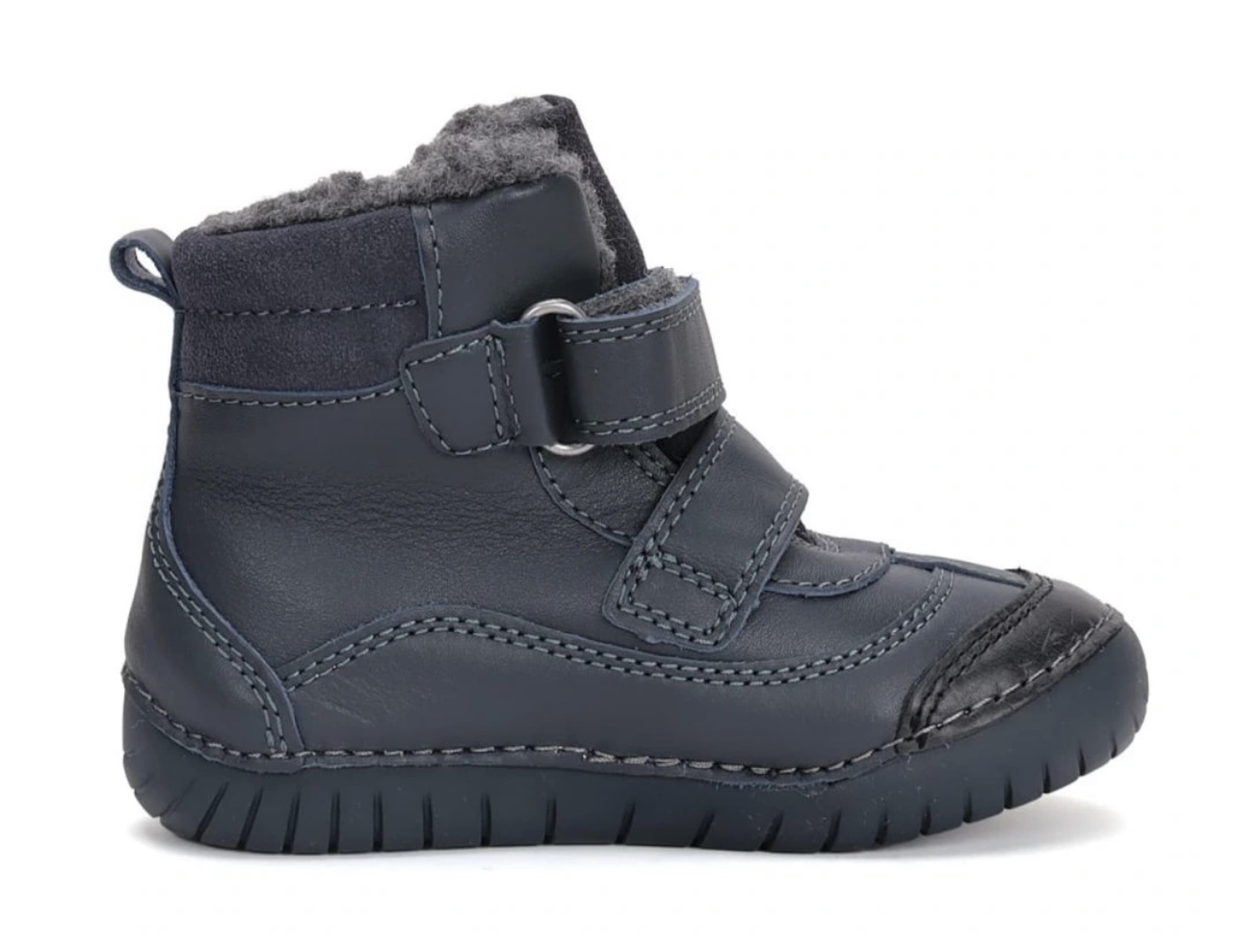 Zimní kožené blikací boty D.D.step W050-42707