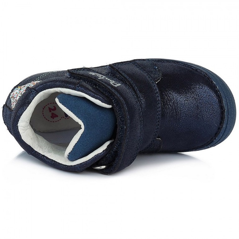 Dívčí kožená modrá obuv Ponte 890A 