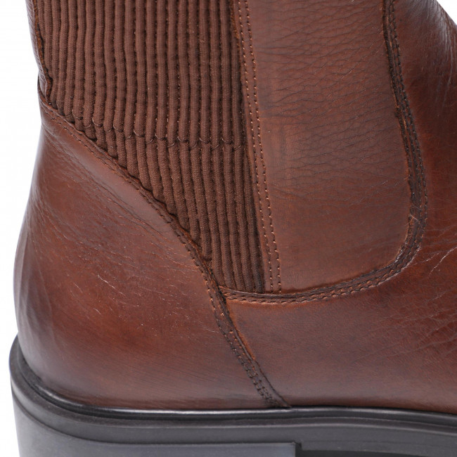 Krásné hnědé kožené kozačky CAPRICE 25650 