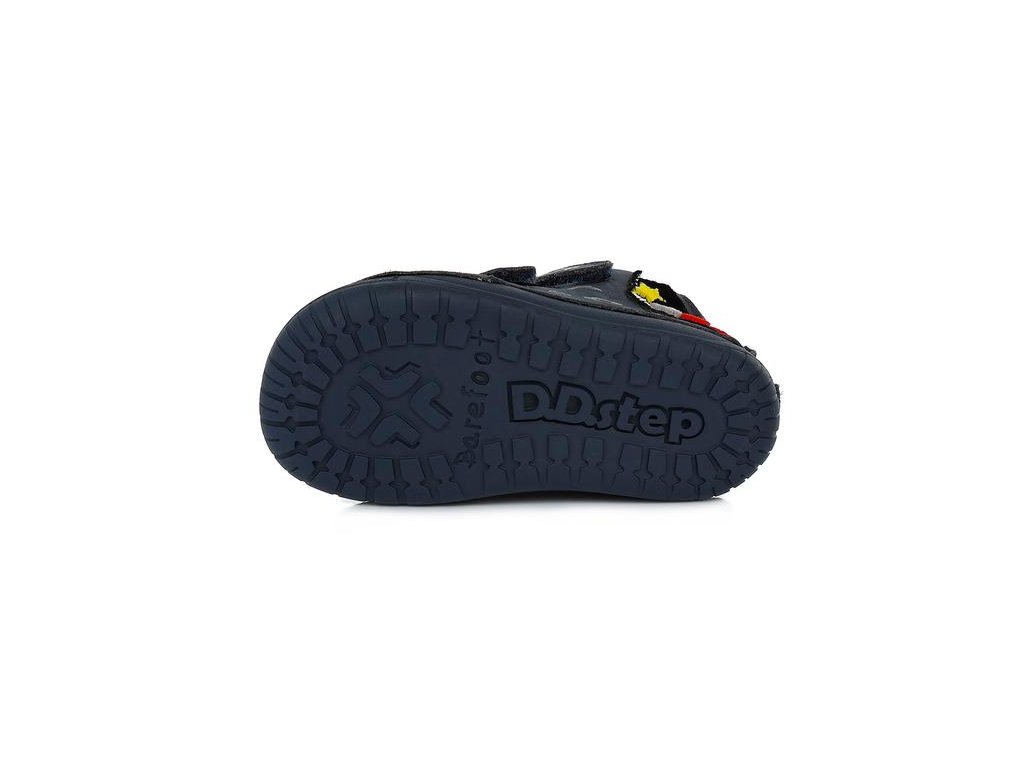 Modré zimní boty D.D.step w070-252 barefoot s raketou