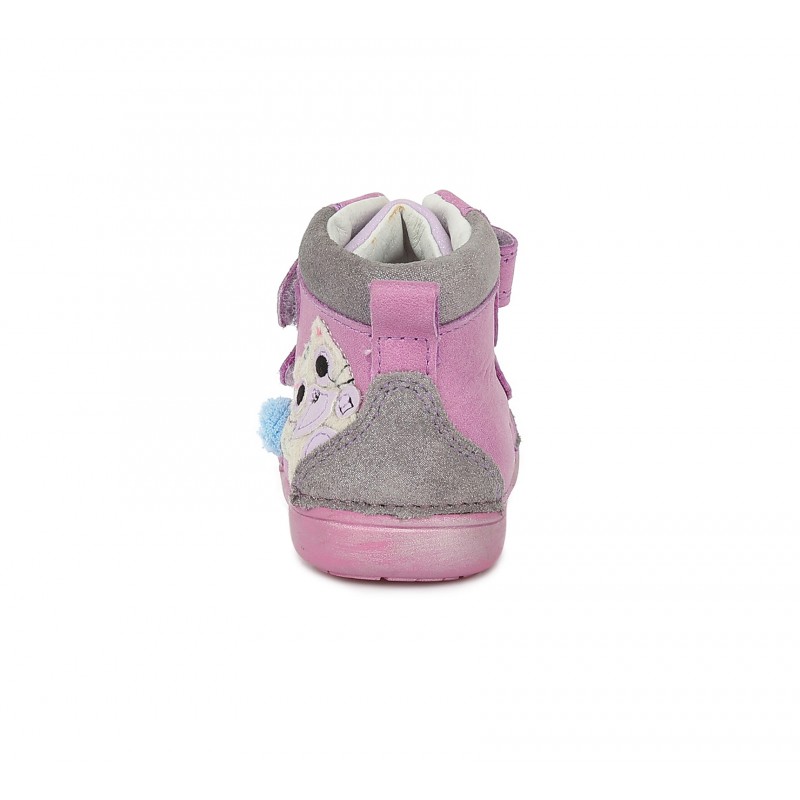 Dívčí kožená kotníková obuv D.D.step A066-732B s kočičkou