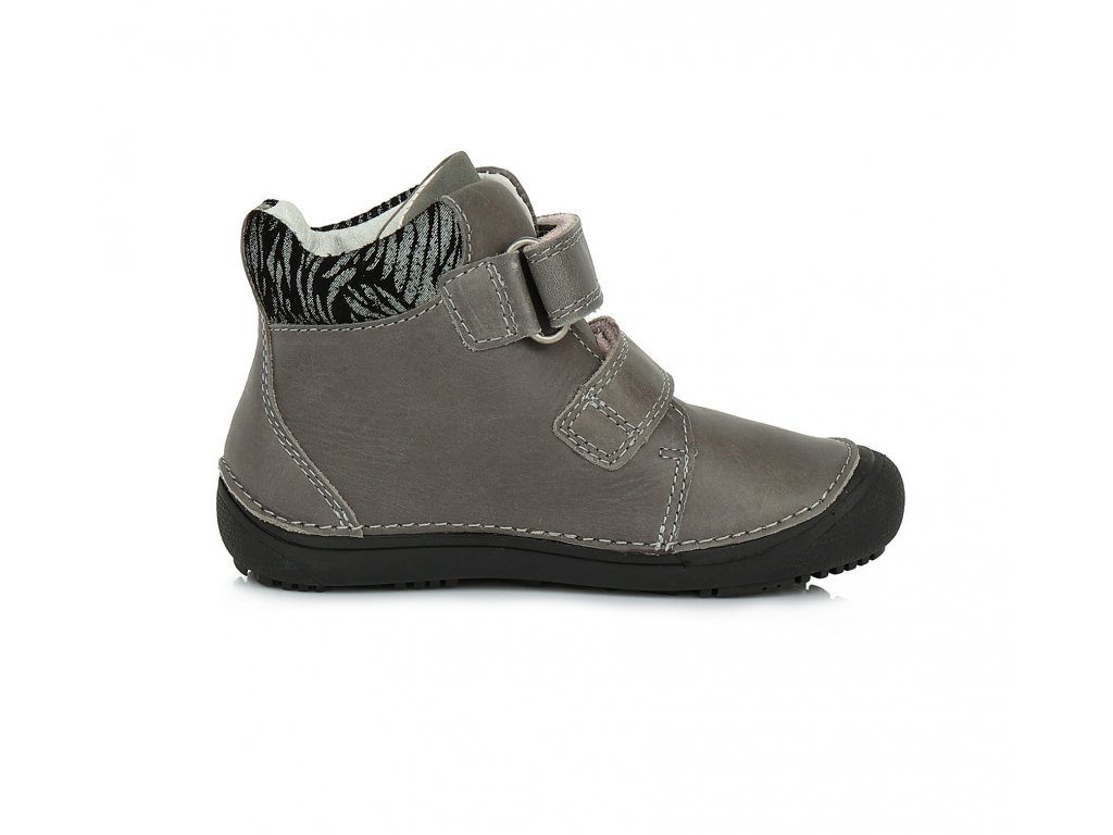 Dívčí kožená kotníková barefoot obuv D.D.step A063-318A