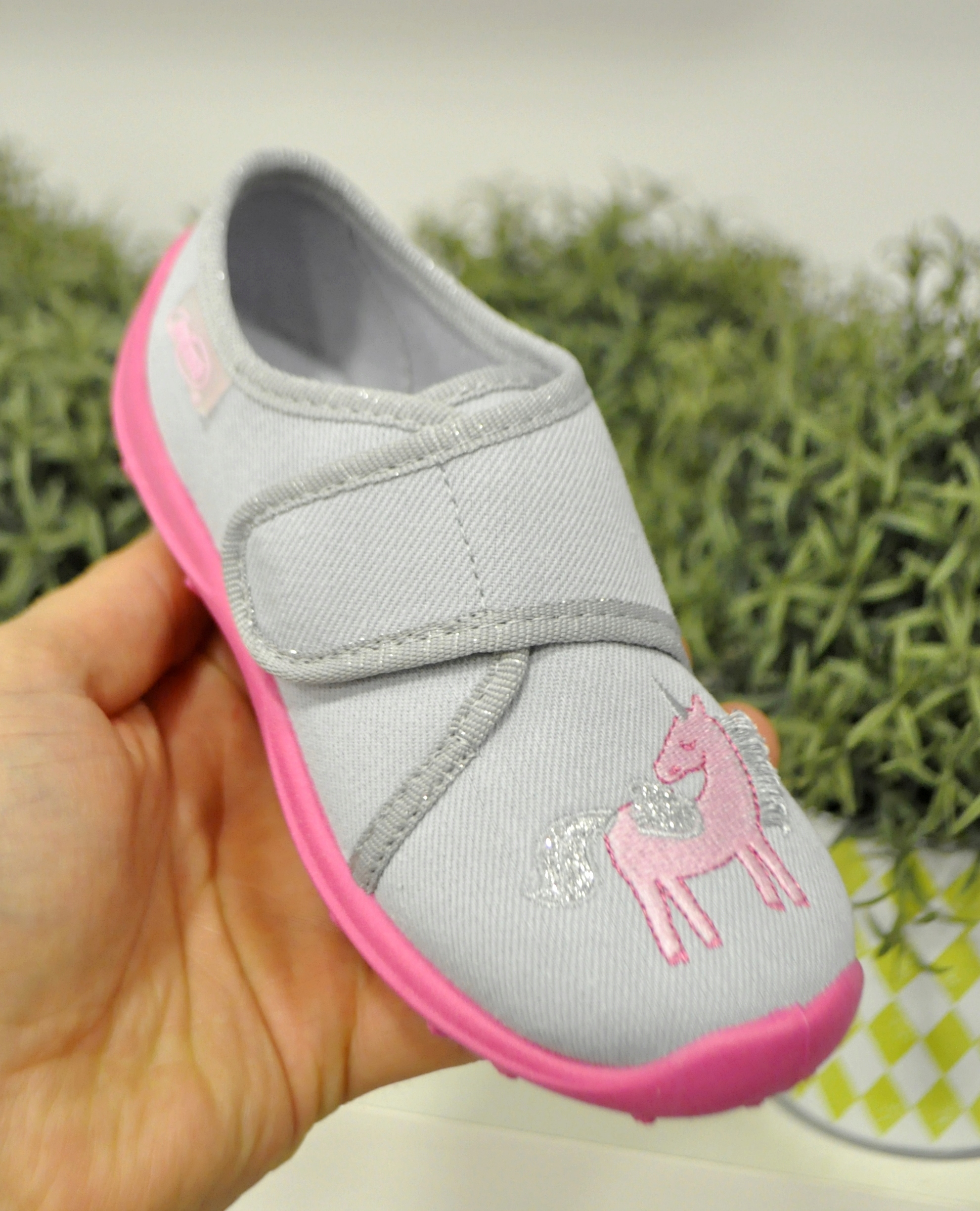 Dívčí papučky - přezůvky s jednorožcem BEFADO 560X151