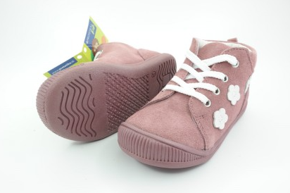 Růžové kožené boty - capáčky PROTETIKA BABY PINK