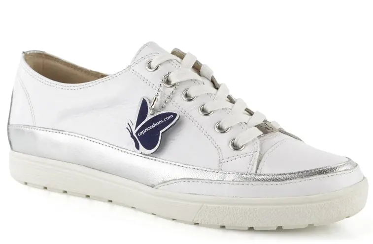 Dámské bílé kožené tenisky CAPRICE 23654