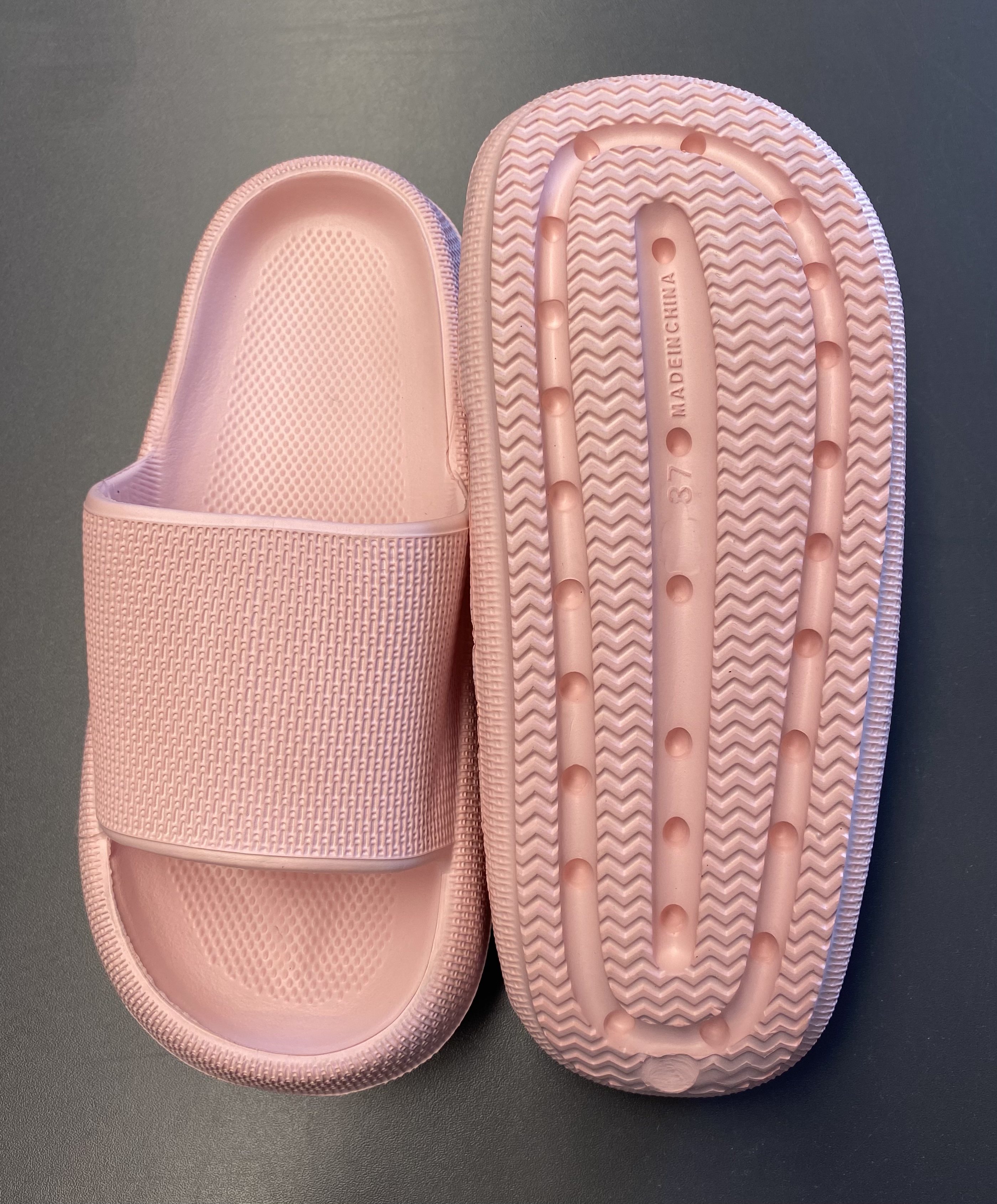 Dámské pohodlné růžové nazouváky - pantofle