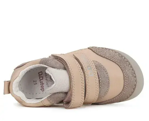 Dívčí kožená obuv D.D.step barefoot S063-41948C